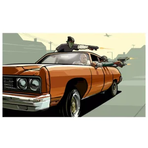 برچسب کنسول بازی پلی استیشن 2 توییجین وموییجین مدل GTA  f111
