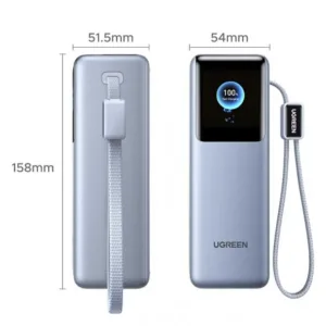 پاور بانک 200 وات یوگرین مدل 75702B ظرفیت 25000 میلی آمپر ساعت به همراه کابل USB-C
