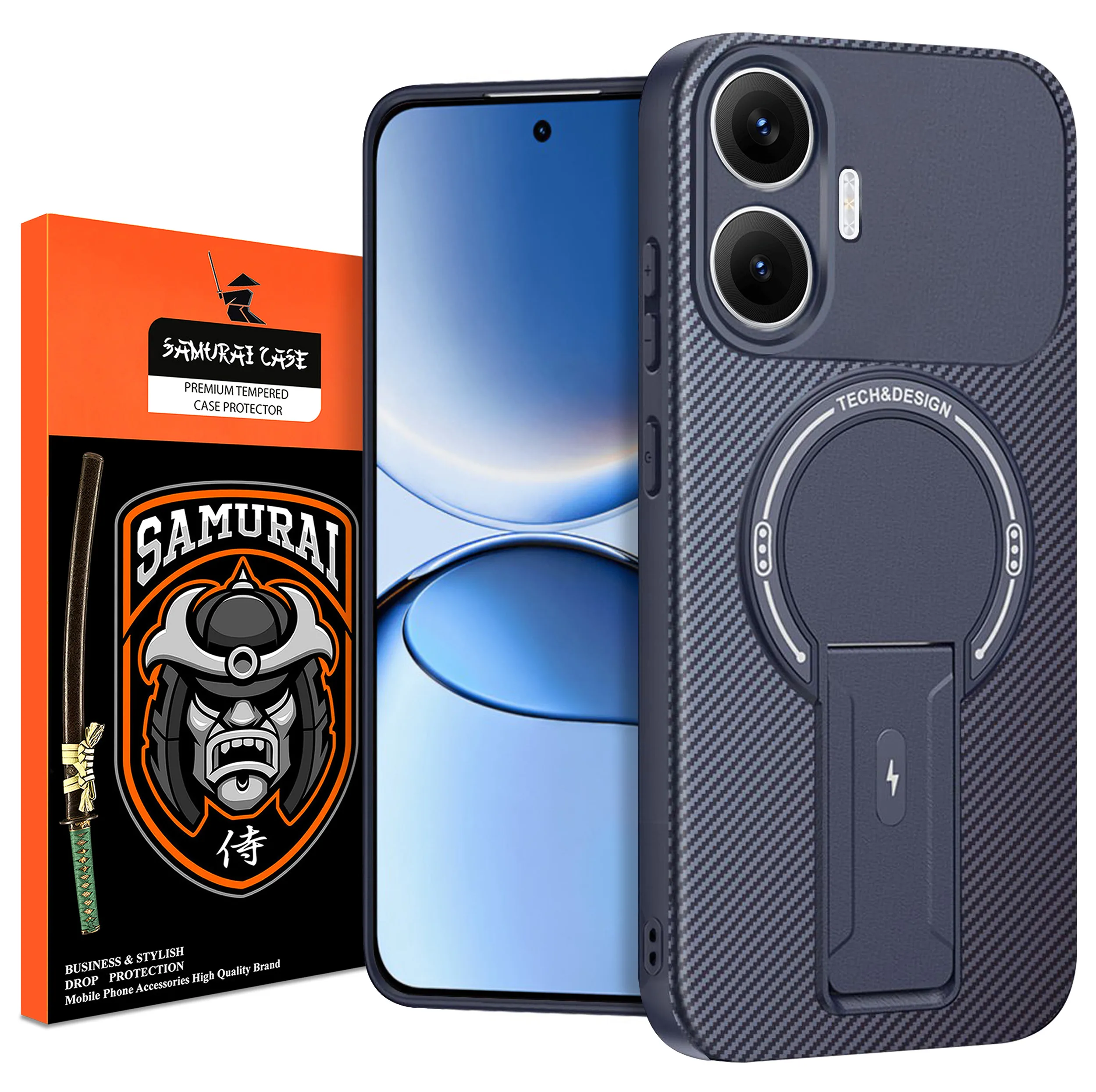 کاور سامورایی مدل Carbon Stand مناسب برای گوشی موبایل شیائومی Poco F7  / Redmi Turbo 4 Pro