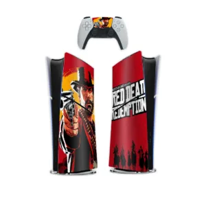 برچسب کنسول بازی پلی استیشن 5 اسلیم کایمون مدل red dead کدP5S035 بسته 6عددی