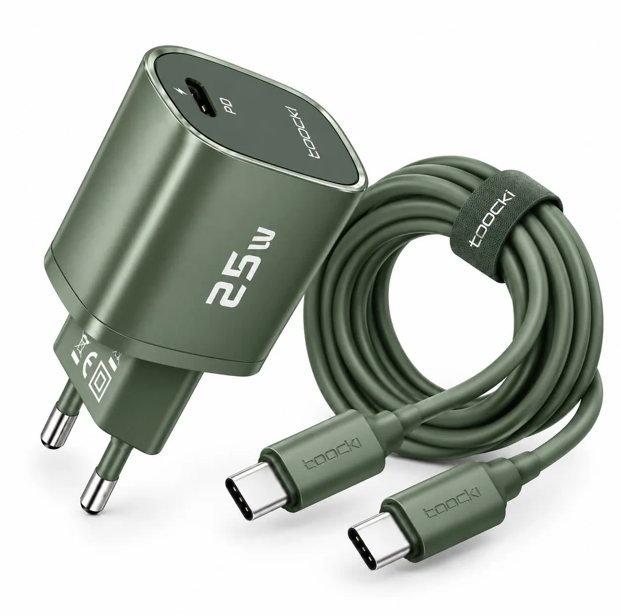 شارژر دیواری ۲۵ وات توکی مدل A05s با کابل USB-C