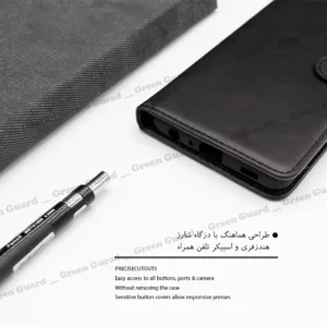 کیف کلاسوری گرین گارد طرح چرمی مدل Landing مناسب برای گوشی موبایل سامسونگ Galaxy S24 Ultra به همراه بند آویز