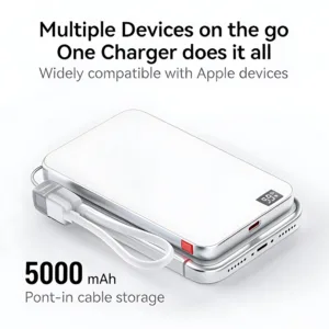 پاوربانک 20 وات رسی مدل RPB-W41 ظرفیت 5000 میلی‌آمپرساعت به همراه کابل USB-C