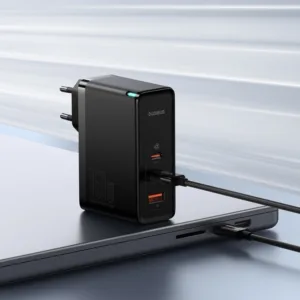 شارژر دیواری 160 وات بیسوس مدل CCGAN160CE به همراه کابل تبدیل USB-C