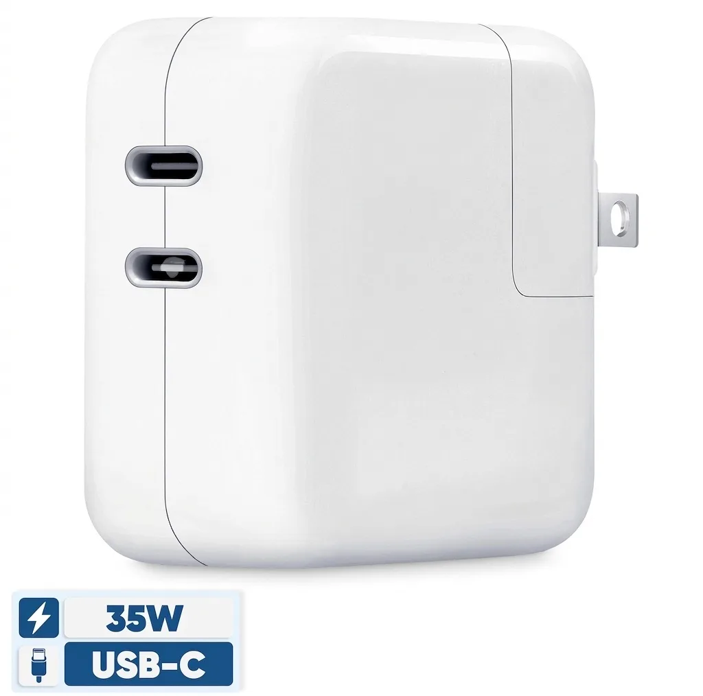شارژر دیواری 35 وات اپل مدل Dual USB-C Port