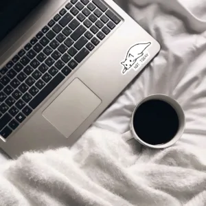 استیکر لپ تاپ لولو طرح گربه خسته کد 352
