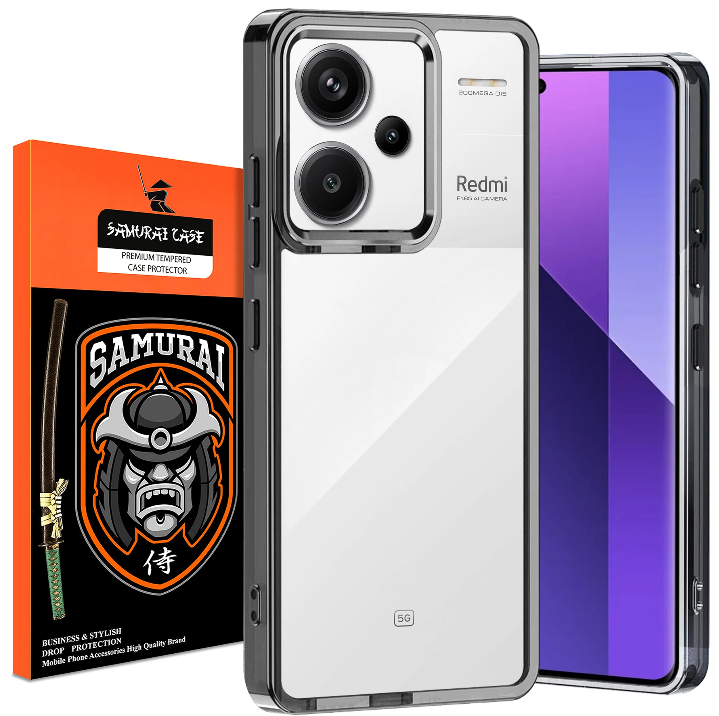کاور سامورایی مدل Crystal Shield مناسب برای گوشی موبایل شیائومی Redmi Note 13 Pro Plus