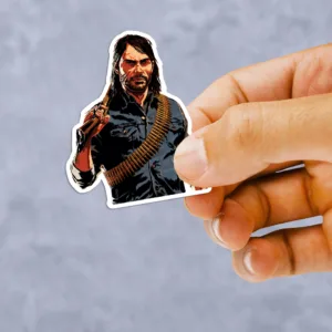 استیکر لپ تاپ مدل رد دد ریدمپشن red dead redemption مجموعه 10 عددی