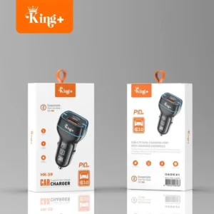 شارژر فندکی 38 وات کینگ پلاس مدل HK-59