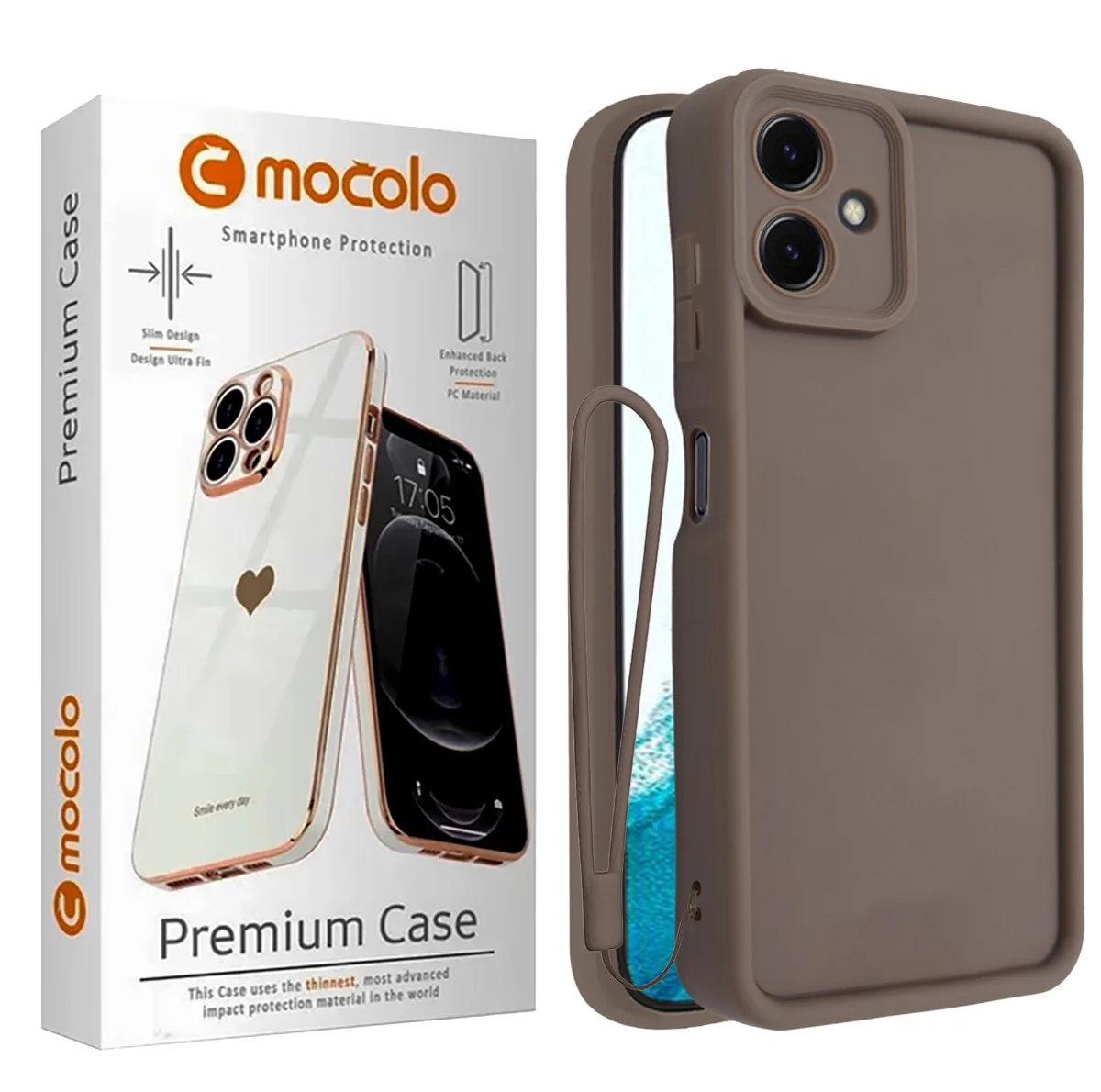 کاور موکولو مدل Silicone Puffer Strap مناسب برای گوشی موبایل سامسونگ Galaxy A06 به همراه بند آویز