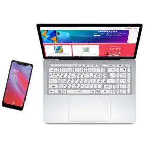 استیکر لپ تاپ راتیانا کد g1 مناسب برای لپ تاپ 15 تا 17 اینچ به همراه برچسب حروف فارسی کیبورد