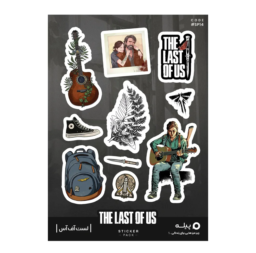 استیکر لپ تاپ و موبایل پیله طرح بازی لست آف آس مدل The Last of Us کد SP14 مجموعه 10 عددی