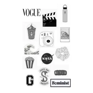 استیکر لپ تاپ و موبایل گوفی طرح آلستار مدل vogue کد NASA 42 مجموعه 15 عددی
