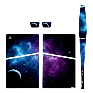 برچسب کنسول بازی پلی استیشن5 اسلیم دیجیتال توییجین وموییجین مدل space 02 مجموعه6 عددی