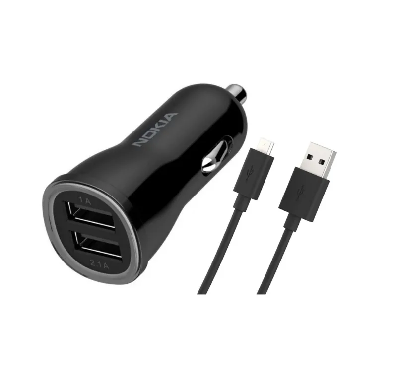 شارژر فندکی 10 وات نوکیا مدل DC-310C به همراه کابل تبدیل MicroUsb