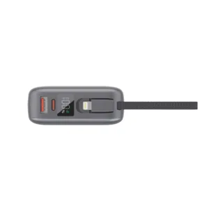 پاوربانک 22.5 وات انرجایزر مدل UE20085PQ ظرفیت 20000 میلیآمپرساعت به همراه کابل متصل لایتنینگ