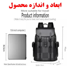 کوله پشتی لپ تاپ مدل 7232 مناسب برای لپ تاپ 14.1 تا 15.6 اینچی