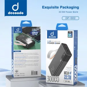 پاوربانک دکودو مدل DP-002 ظرفیت 30000 میلی آمپر ساعت