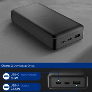 پاوربانک 30 وات اسپیگن مدل PA2305 ظرفیت 30000 میلی‌آمپرساعت به همراه کابل USB-C
