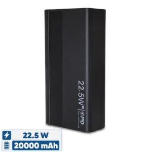 پاوربانک 22.5 وات مدل 2o000mahPD ظرفیت 20000 میلی‌آمپرساعت