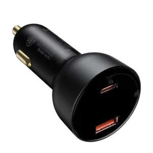 شارژر فندکی باسئوس مدل Digital Display PPS 100W به همراه کابل تبدیل USB-C