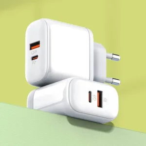 شارژر دیواری 45 وات 2 پورت الدینیو مدل A2526C به همراه کابل تبدیل USB-C به لایتنینگ