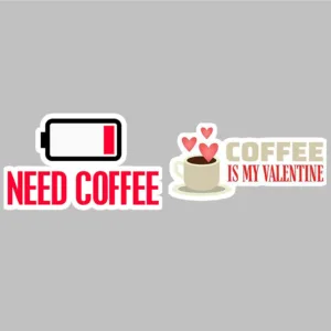 استیکر لپ تاپ کارنیکا طرح قهوه مدل coffee-2222224 مجموعه 2 عددی