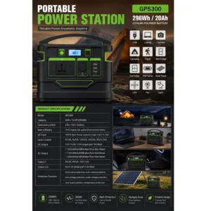 پاور استیشن 300 وات دوپریم مدل GPS-300 ظرفیت 296 وات ساعت