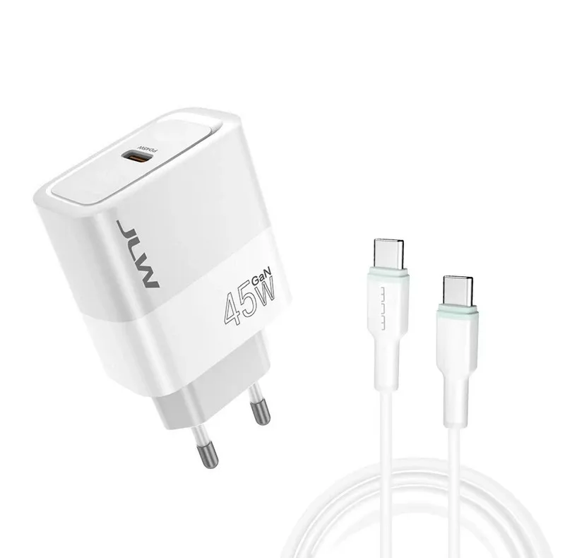 شارژر دیواری 45 وات جی ال وی مدل S24 ULTRA EU به همراه کابل تبدیل USB-C