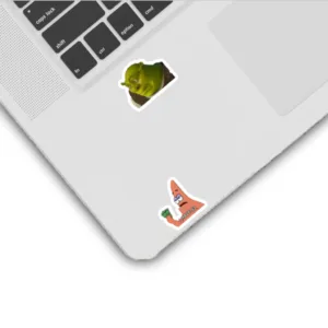 استیکر لپ تاپ و موبایل گوفی طرح خنده دار مدل Sherek 1 مجموعه 9 عددی