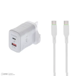 شارژر دیواری 67 وات دو پورت سولوفر مدل TC-71UK به همراه کابل USB-C