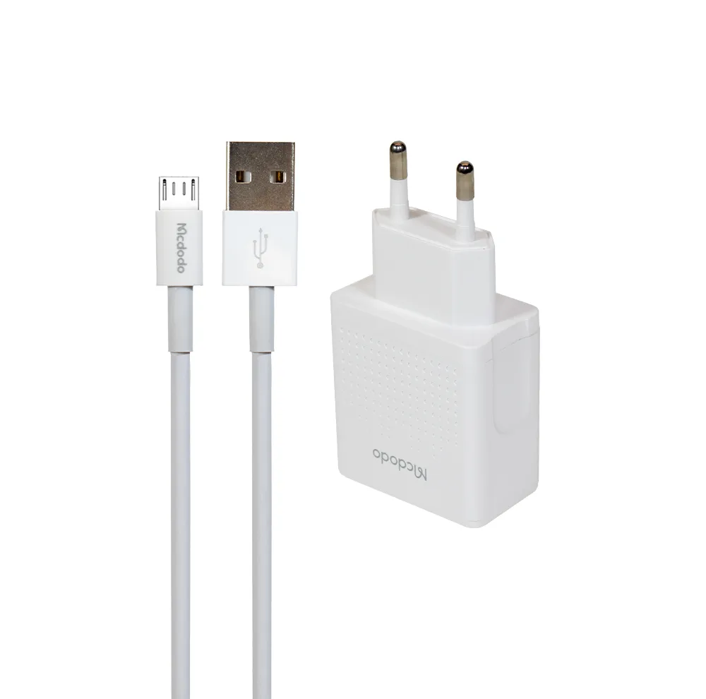شارژر دیواری 12وات مک دودو مدل CH-3971 به همراه کابل Micro USB