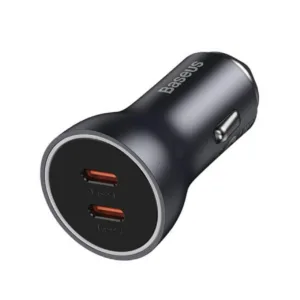 شارژر فندکی 60 وات بیسوس مدل Dual USB-C CGJM000213