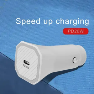 شارژر فندکی مدل A2347 20W PD به همراه کابل لایتنینگ