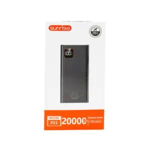 پاوربانک 22.5 وات سانرایز مدل P23 ظرفیت 20000 میلی‌آمپرساعت