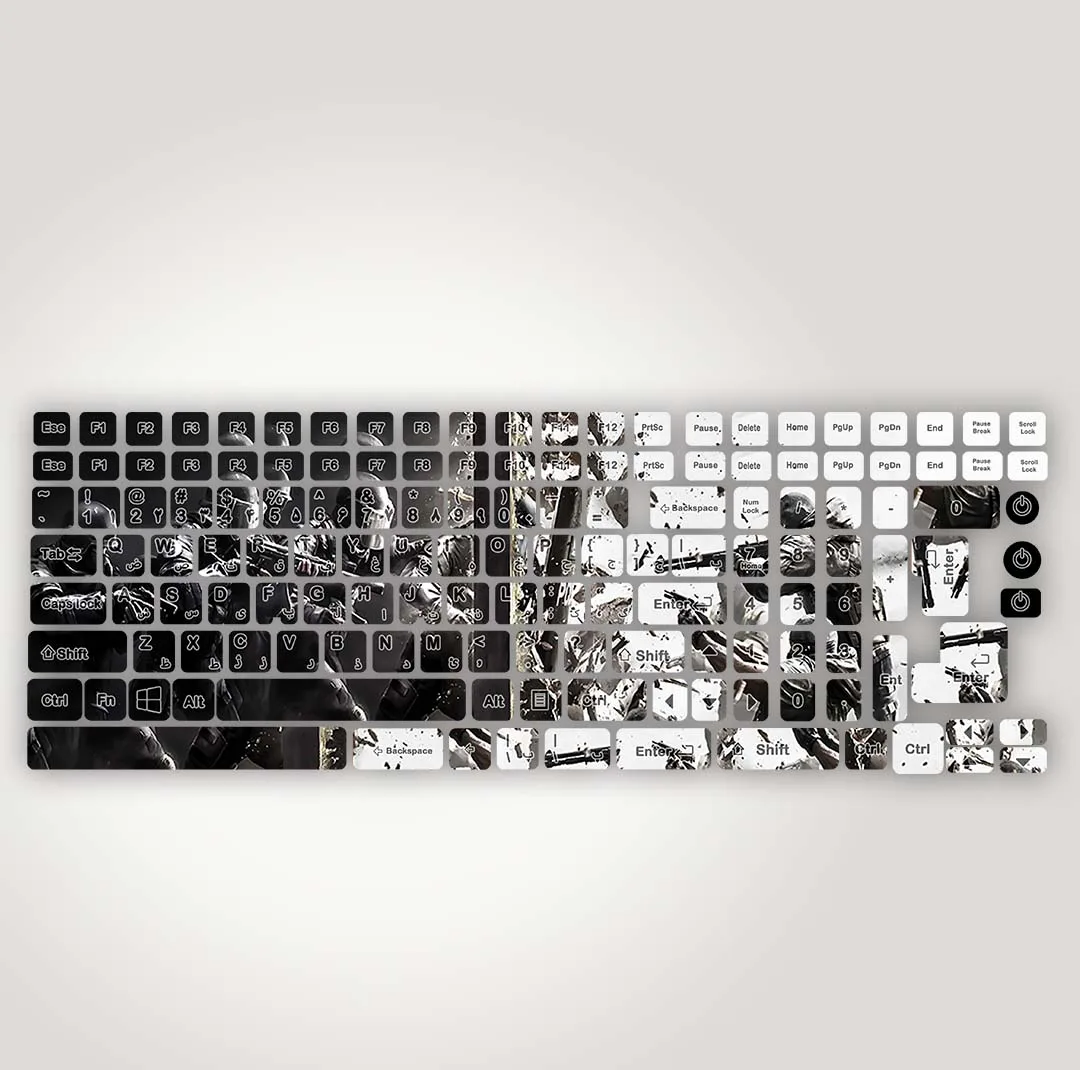 برچسب حروف فارسی کیبورد مدل Gaming کد K-126