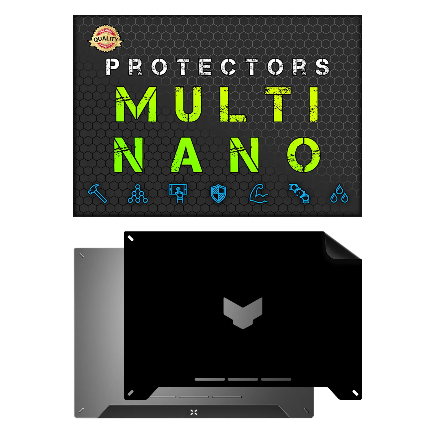 برچسب پوششی مات مولتی نانو مدل X-F1M مناسب برای پشت لپ تاپ ایسوس TUF Gaming F15 FX507VV 15.6 inch 2023