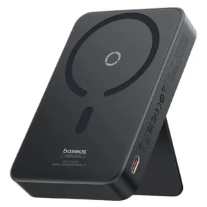 پاوربانک بی‌سیم 20 وات بیسوس مدل MagPro Magnetic Bracket 20w با ظرفیت 5000 میلی آمپر ساعت به همراه کابل USB-C به USB-C