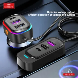 شارژر فندکی 65 وات ارلدام مدل 6IN1 CAR CHARGER CC26