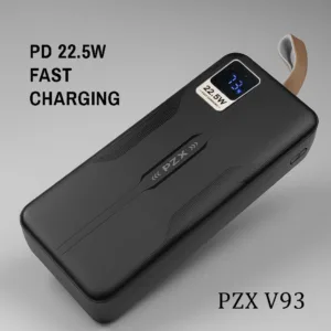 پاوربانک پی زد ایکس مدل V93 Fast Charge PD 22.5W ظرفیت 50000 میلی آمپر ساعت