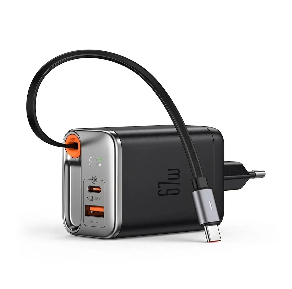 شارژر دیواری 67 وات مک دودو مدل CH-4100 به همراه کابل متصل به بدنه USB-C