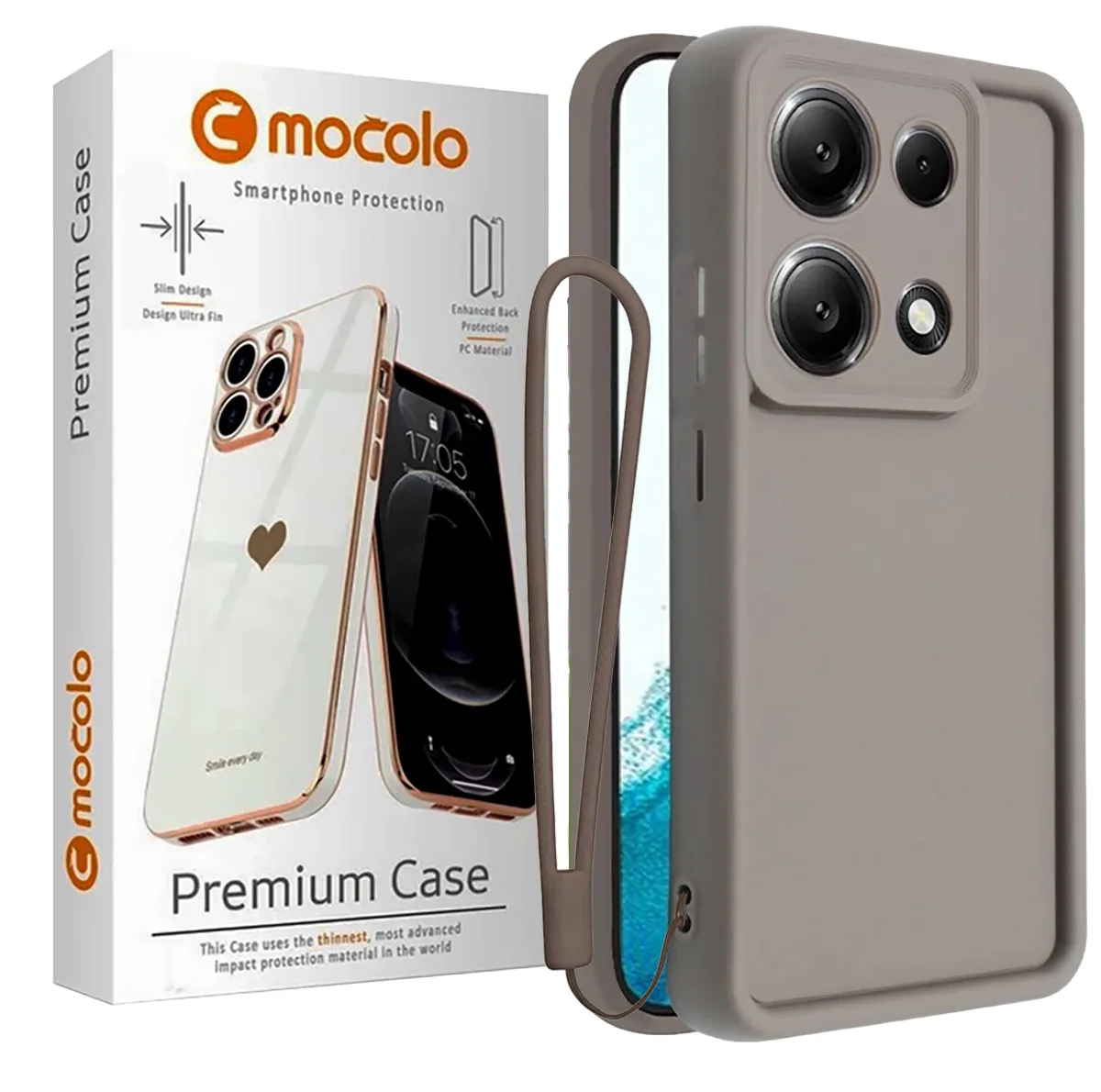 کاور موکولو مدل Silicone Puffer Strap همراه با بند مناسب برای گوشی موبایل شیائومی Redmi Note 13 Pro 4G / Poco M6 Pro 4G