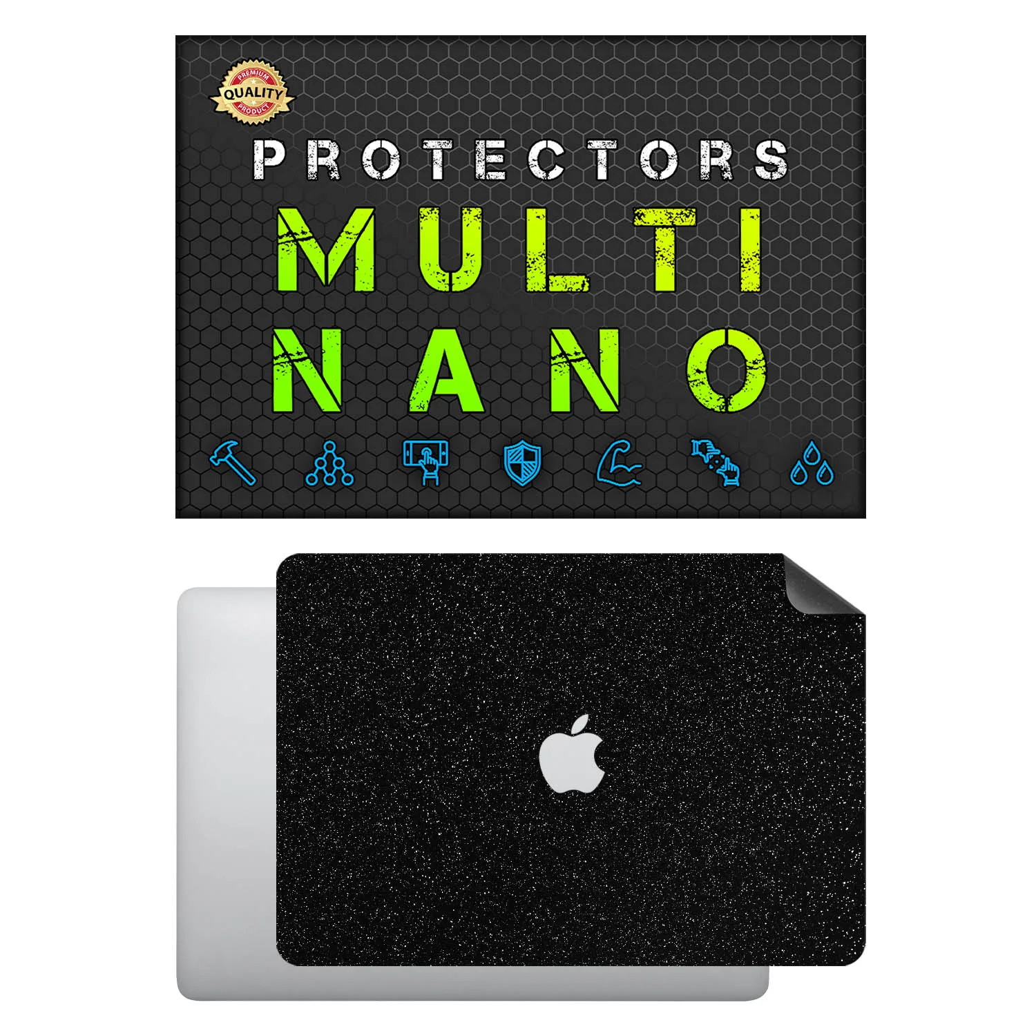 برچسب پوششی پشت لپ تاپ مولتی نانو طرح کهکشانی مدل X-F1G مناسب برای لپ تاپ اپل MacBook Pro A1278 2012 13.3 inch