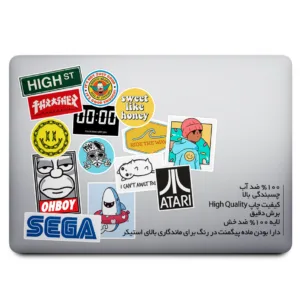 استیکر لپ تاپ ماسا دیزاین کد SAL01 مجموعه 14 عددی