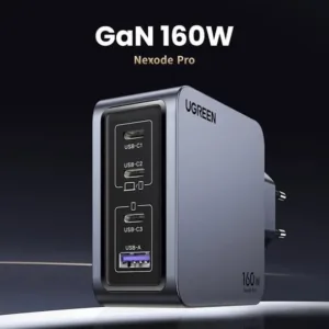 شارژر دیواری 160 وات یوگرین مدل X763-25877 به همراه کابل تبدیل USB-C