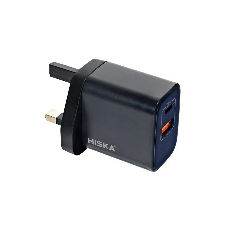 شارژر دیواری 45 وات 2 پورت هیسکا مدل GAN-HKS-145UKS