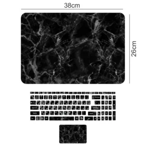 استیکر لپ تاپ طرح marble کد 01 مناسب برای لپ تاپ 17 اینچی به همراه برچسب حروف فارسی کیبورد