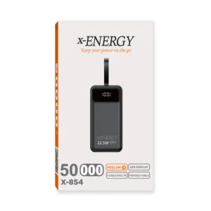 پاوربانک ایکس انرژی مدل X-854 22.5W ظرفیت 50000 میلی آمپر ساعت
