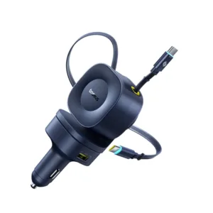 شارژر فندکی 240 وات 2 پورت بیسوس مدل C0206700 240W به همراه کابل USB-C