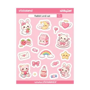 استیکر لپ تاپ استیکالند مدل دخترانه توت فرنگی کد 436587i